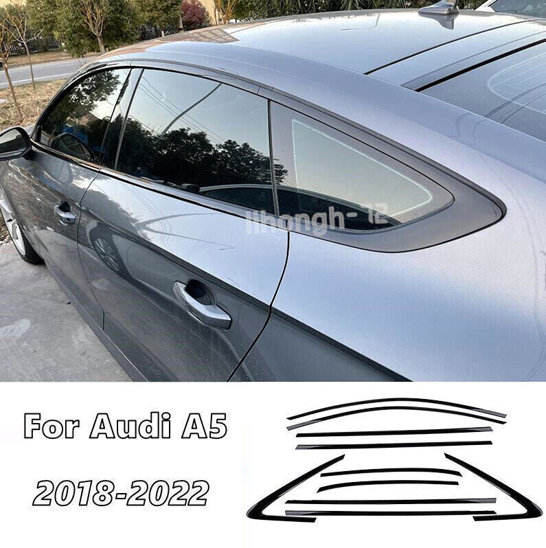 Window Decor Trim Molding Black Strips For 2018-2022 for AUDI A5 S5 Sportback 4-Door