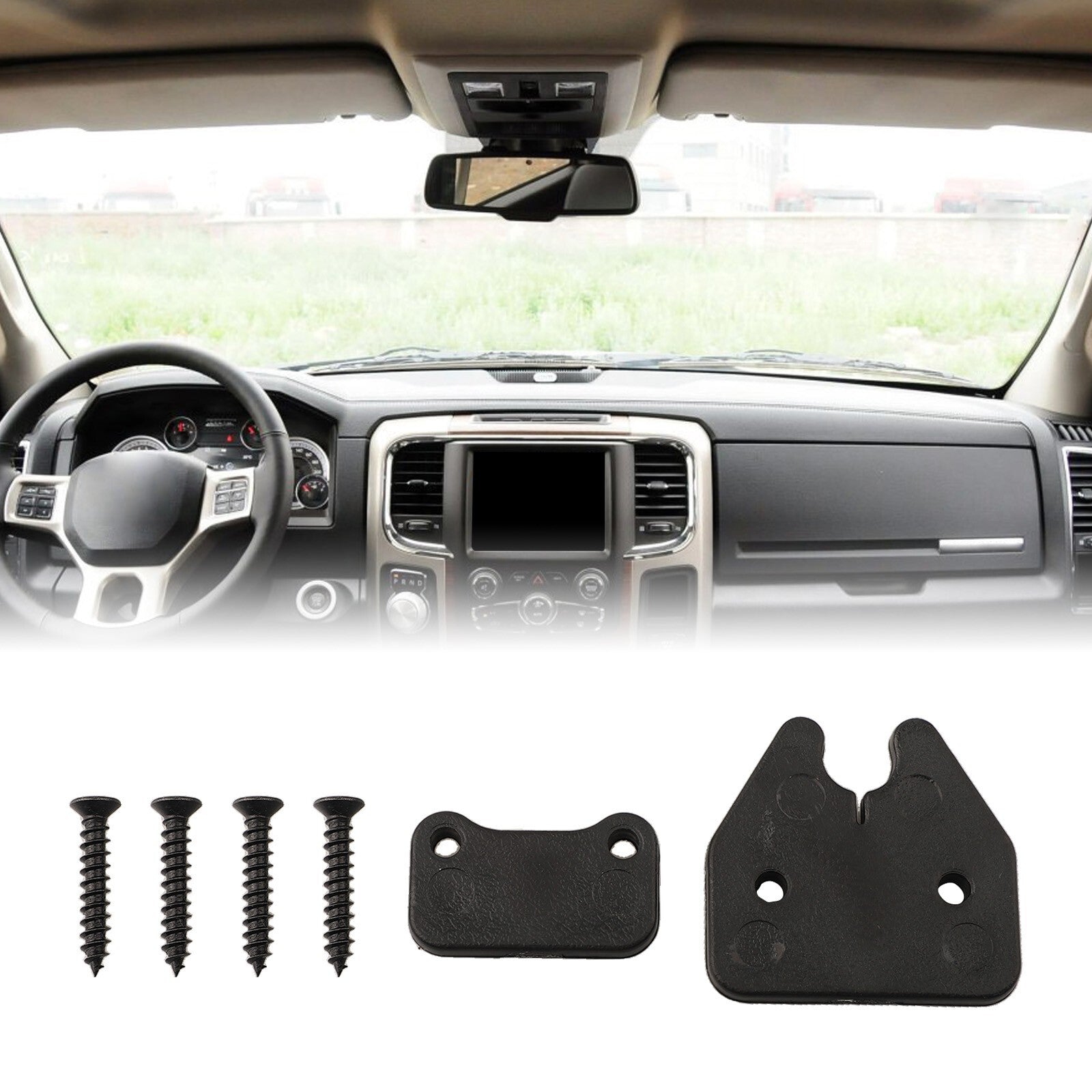 Sleek Design Sun Visor Clips for for DODGE for RAM Trucks 2019 Set Of 6 Black