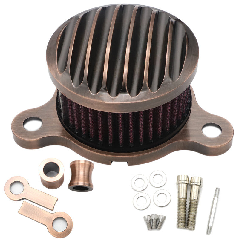 Ribbed Air Cleaner Kit Intake Filter for Harley Davidson Sportster XL883 1200