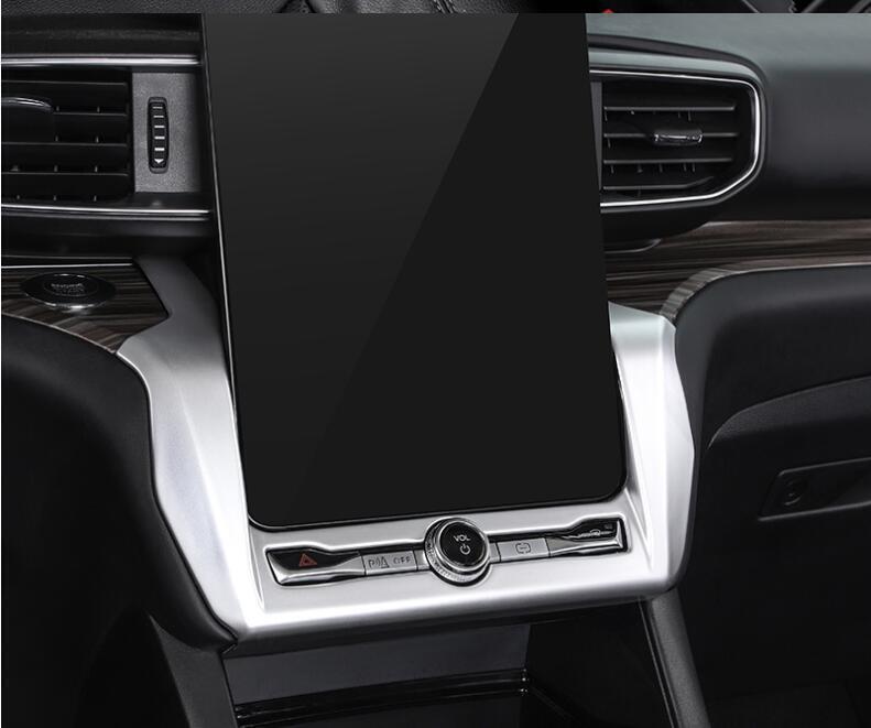 Central Console AC Switch Panel Trim Fit for Ford Explorer 2020-22 Matte Silver
