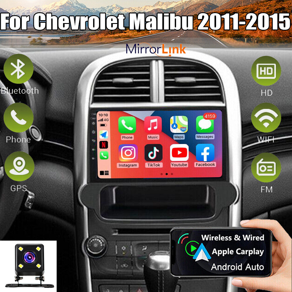for Chevrolet Malibu 2011-2015 Android Apple CarPlay GPS Navi Car Stereo Radio
