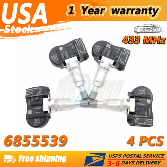 4pcs TPMS Sensor 6855539 6881890 for BMW 2 3 4 Series i3 i8 X1 X2 X5 for MINI 433MHZ