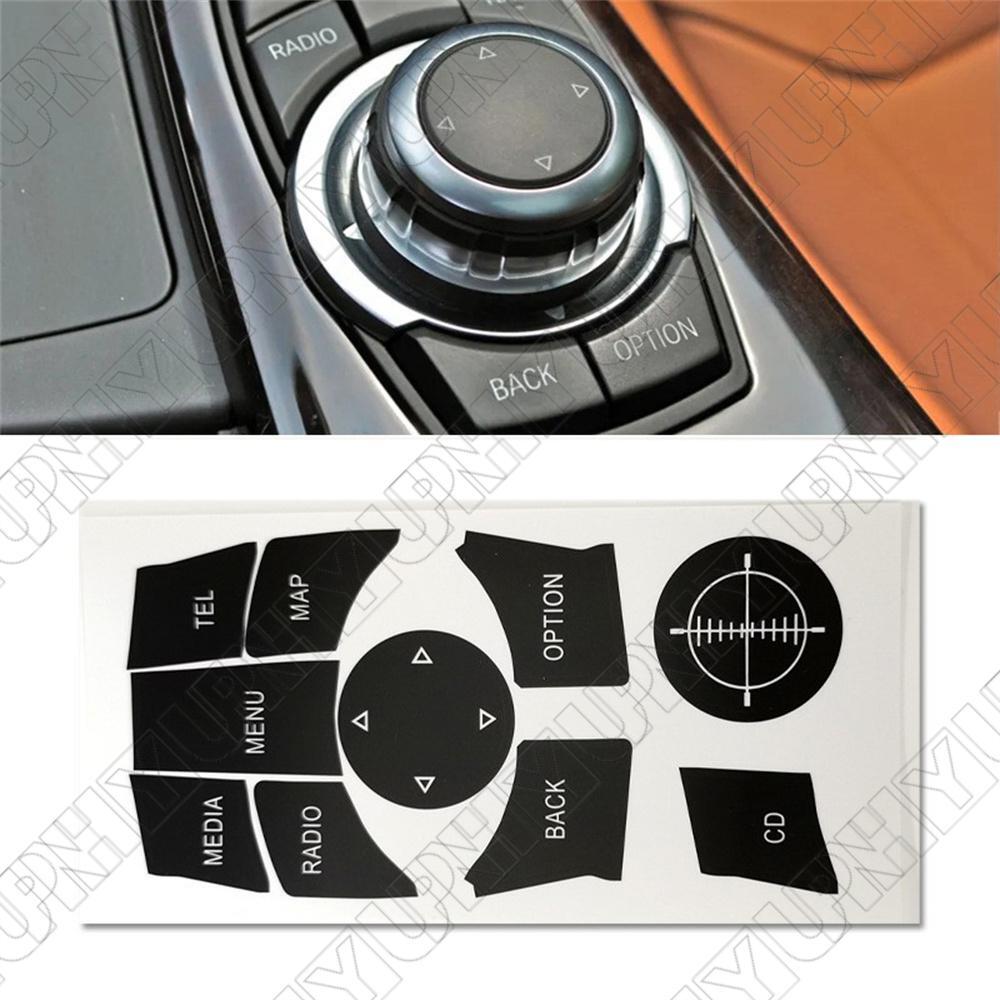 1 Set Button Repair Decal Stickers for BMW 3 Series E90 E92 E93 iDrive 2009-2011