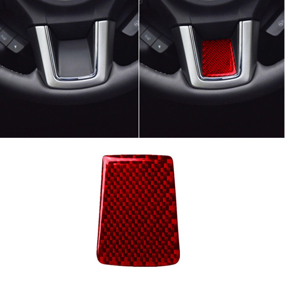 Red Carbon Fiber Steering Wheel Lower Cover Trim for Subaru Forester 2013-2018