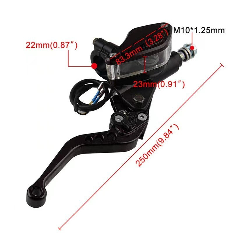 generic 7/8 Universal Motorcycle Brake Clutch Master Cylinder Reservoir Levers