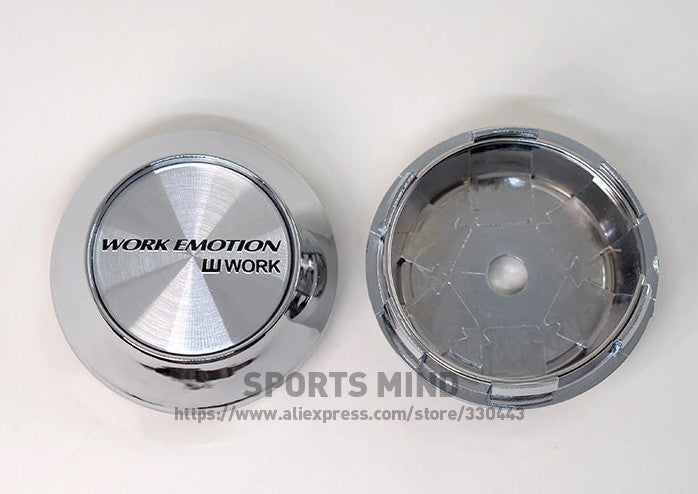 4x69mm Working Emotion Chrome Badge Wheel Cover Hub Cover Edge Cap Decal Badge