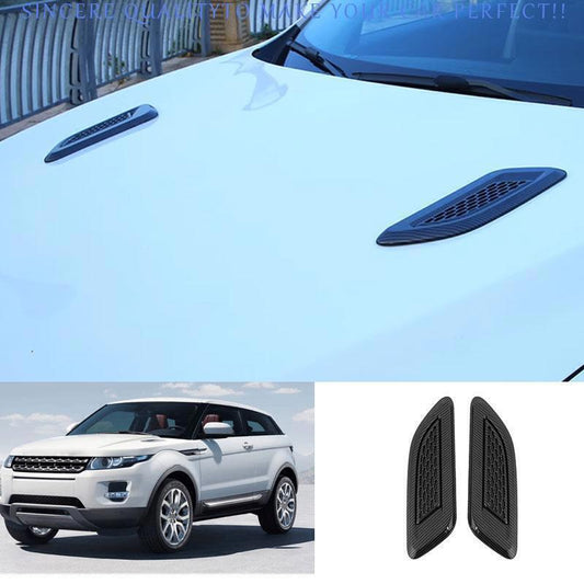 for Range Rover Evoque 12-25 2P Carbon Fiber Engine Hood Fender Air Outlet Trim