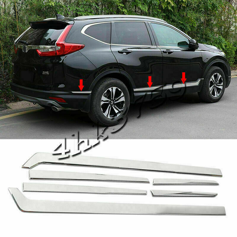for Honda CRV CR-V 2017-22 Chrome Side Door Body Moulding Bar Protector Strip 6X