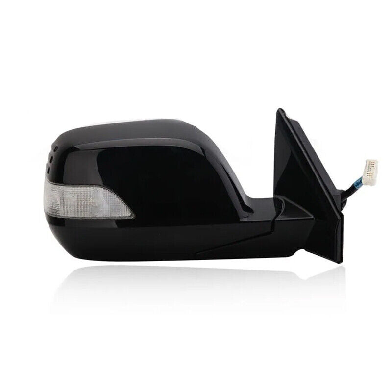 Suitable for Honda CRV 2007-2011, right black door side mirror with turn signal light and heating, 9-inch.