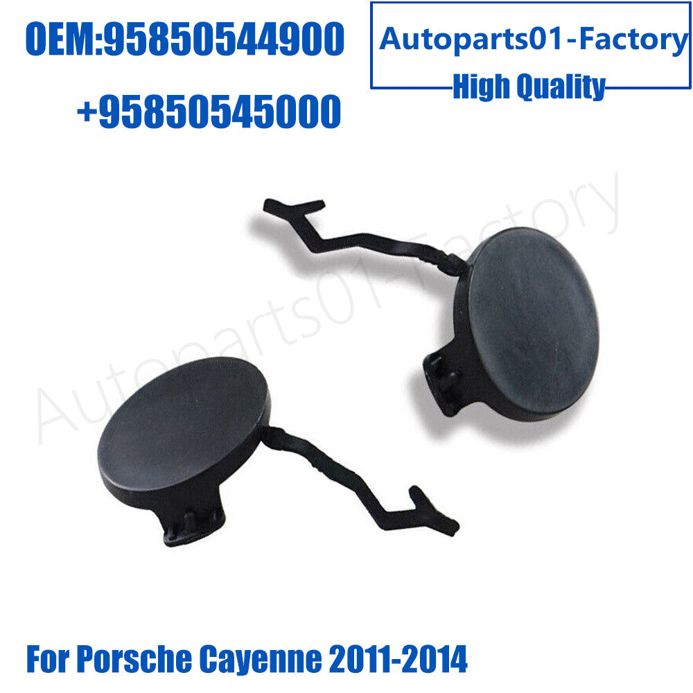 1Pair Rear Bumper Left+Right Tow Hook Cap Cover for Porsche for Cayenne 2011-2014
