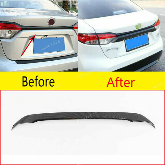 Carbon Fiber Rear Door Trunk Lid Molding Cover Trim for Toyota for Corolla 2019-2023