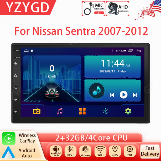 7Car Radio for Nissan Sentra 2007-2012 Stereo Android Auto Carplay GPS Screen