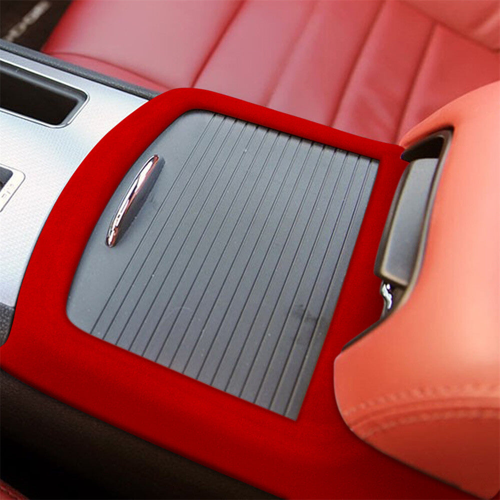 Suede Wine Red Central Water Cup Holder Panel Cover for Dodge Charger 2015-2023