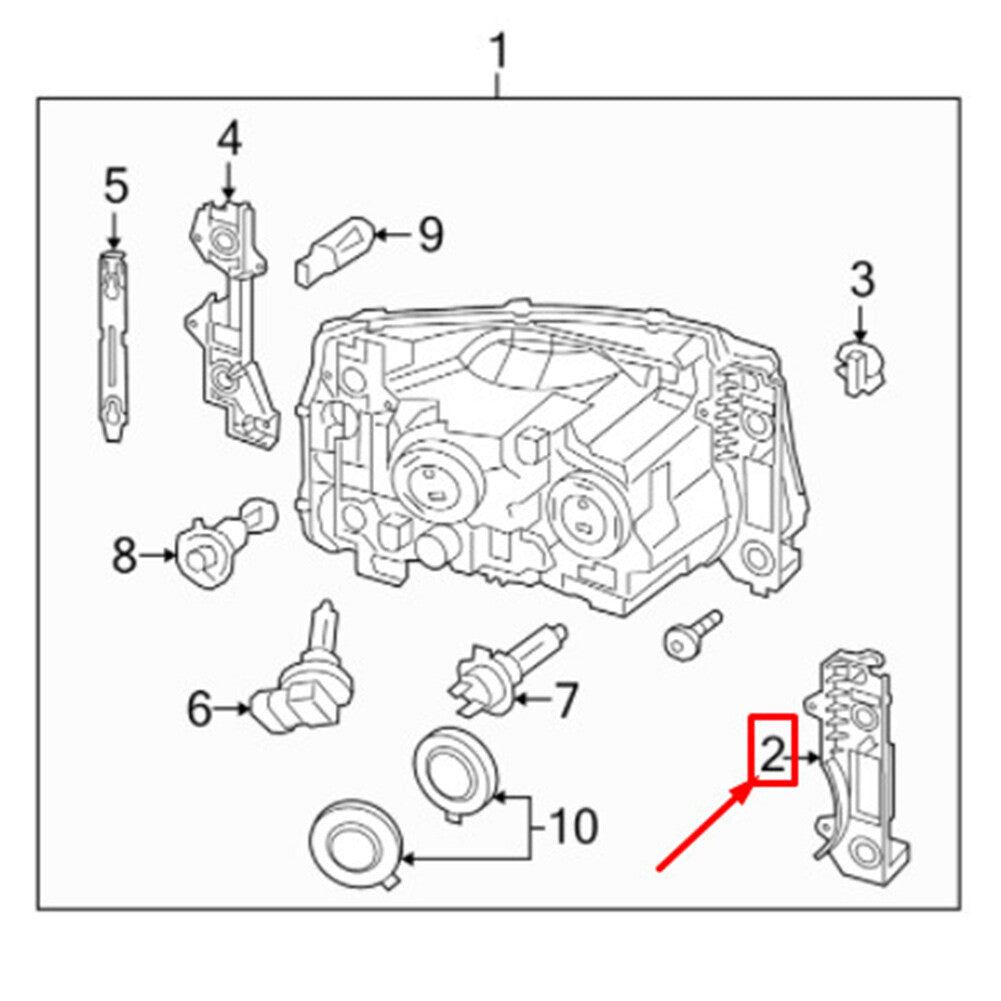 Inner Headlight Headlamp Mounting Support Retainer Bracket fit for Land Rover