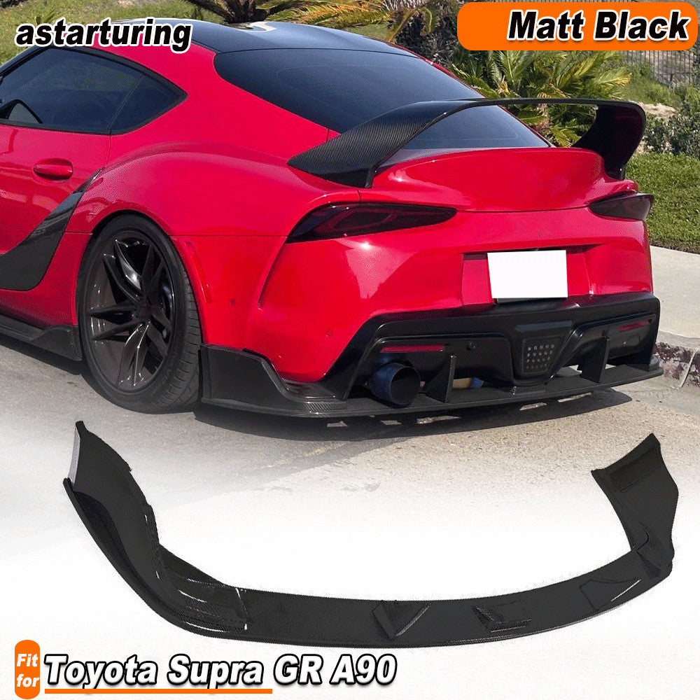 for Toyota Supra GR A90 2019-2022 Matt Black Rear Bumper Diffuser Lip Spoiler
