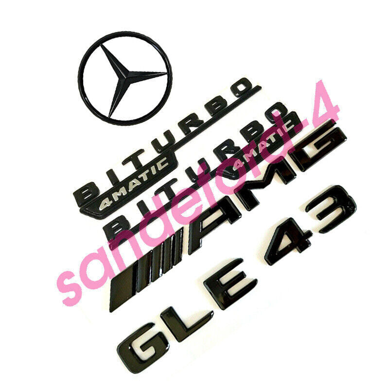 GLE43 COUPE AMG BITURBO 4MATIC with rear star badge and black badge combination for Mercedes C292