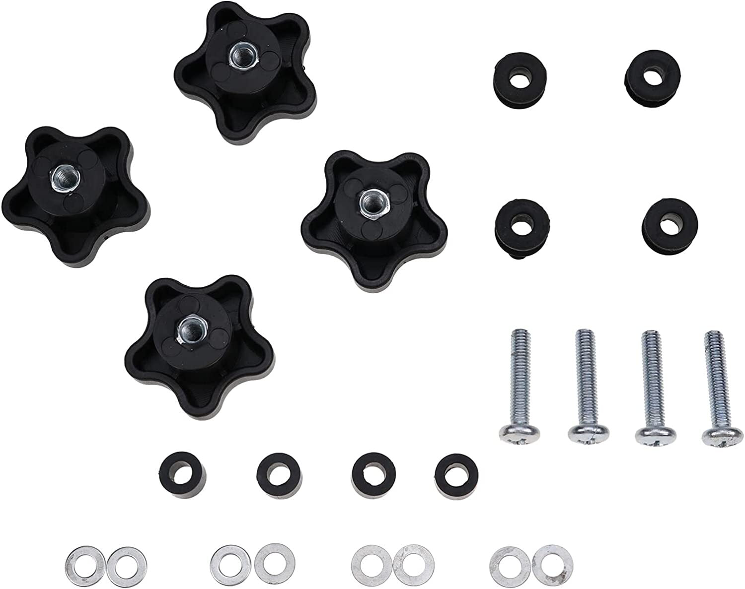 4X 6681614 Top Window Knob Kit for Bobcat T110 T140 T180 T190 751 763 773 863