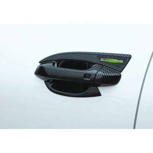 9P for Kia Seltos 2020-2023 Carbon Fiber ABS Car Door Handle Cover+Cup Bowl Trim