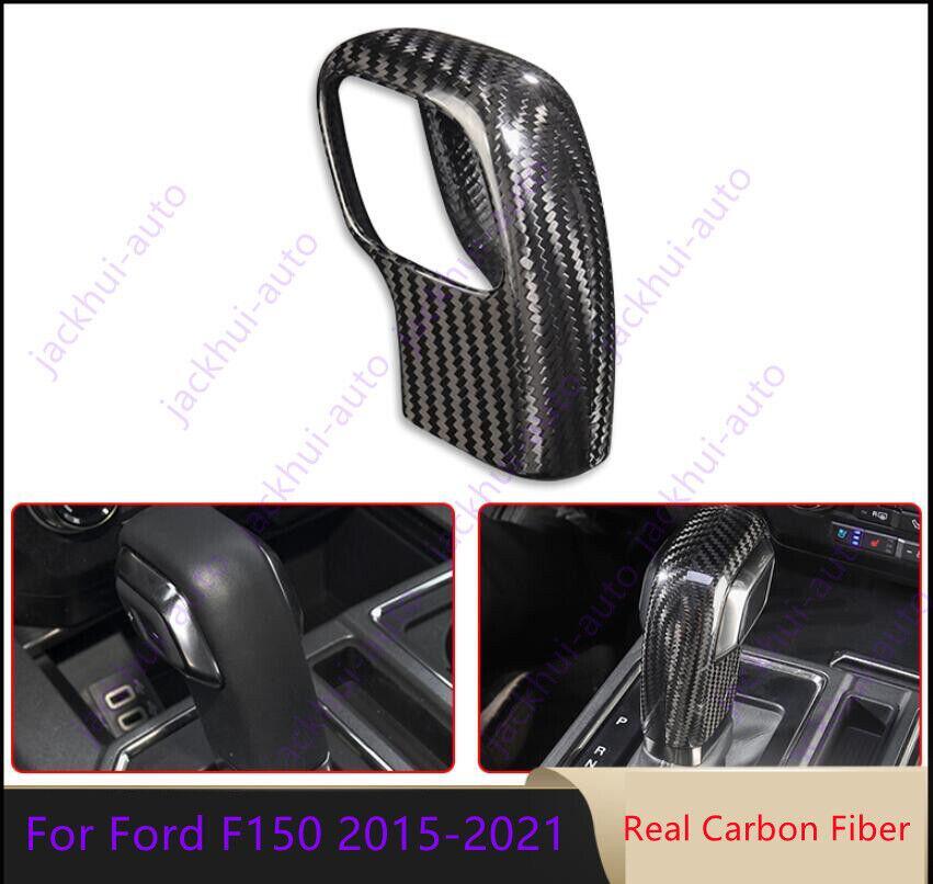 Real carbon fiber style Gear shift knob cover Fit for Ford F150 2015-2021