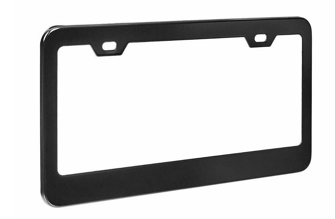 Car license plate frame cover for trunk, black standard metal, suitable  for ford  2-piece set.
