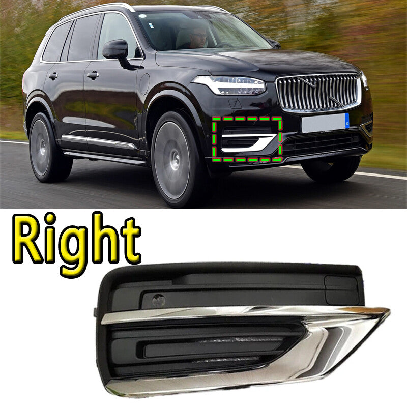 Applicable to for Volvo XC90 2020 - 2021: Fog light grille with ABS, front bumper fog light grille (right side).
