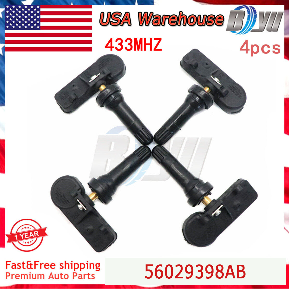 New 4pcs Tire TPMS Pressure Sensor for Dodge for Challenger Durango Journey Charger