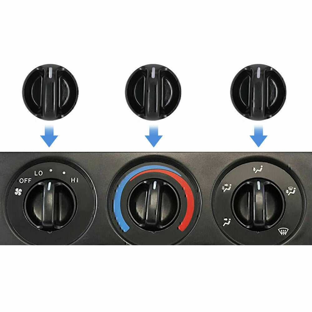 Fit for Toyota Tundra Truck 2000-06 Control Knobs Dials Heater A/C Fan Set of 3