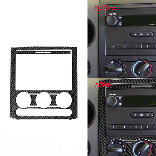 4Pcs Carbon Fiber Inner Center Control Panel Trim Cover for Ford F150 2004-2008