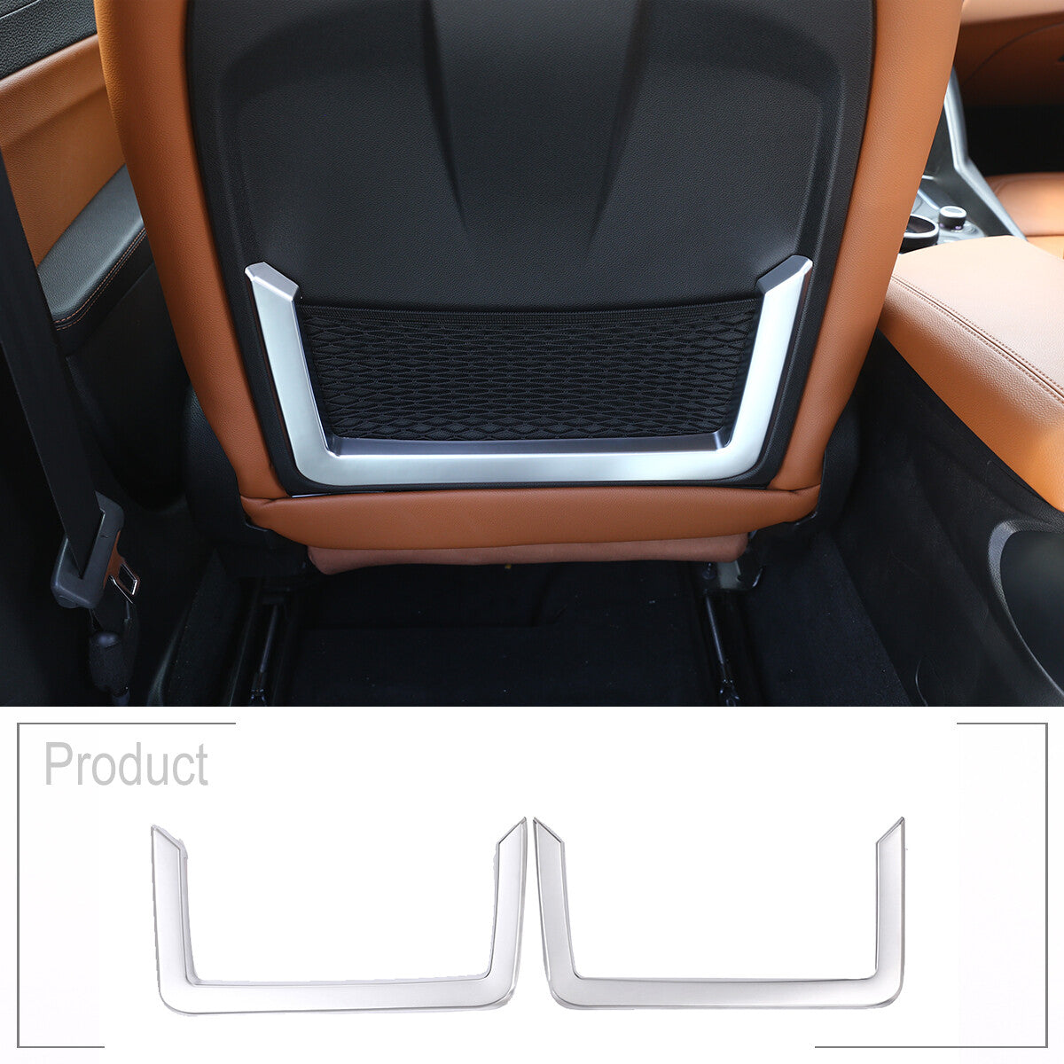 2-Pack Black Rear Door Storage Box Handle Armrest Container for Audi Q4 e-tron