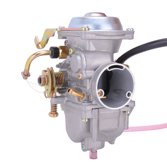 This carburetor is suitable for 300cc ~ 400cc vehicles including GN250, GN300, Roketa ATV-11, Jianshe JS400, and Tank 400.