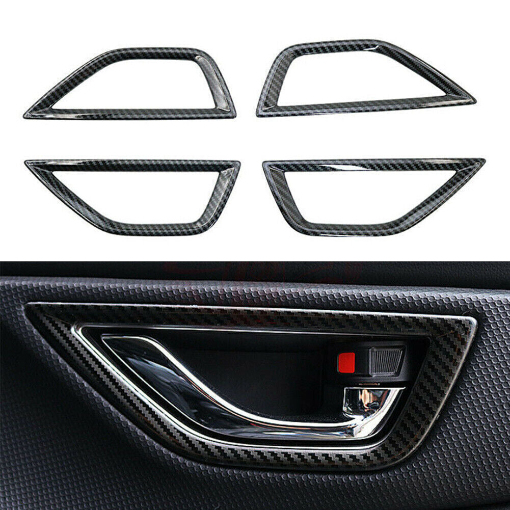 for Subaru Forester SK 19 2020 Carbon Fiber Car Interior Door Handle Bowl Cover