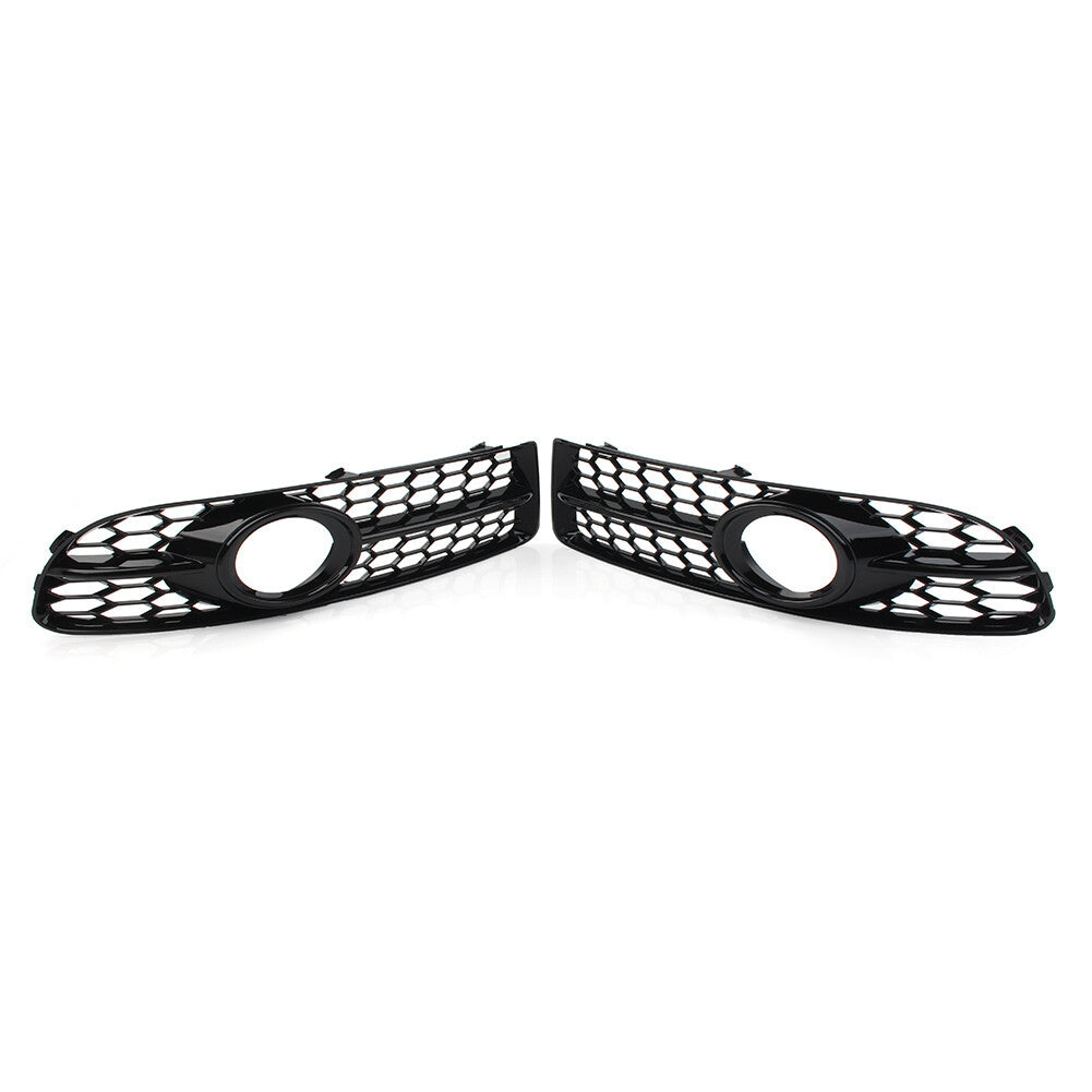 2x Bumper Honeycomb Mesh Fog Light Grille Cover for Audi A4 B7 S4 05-08