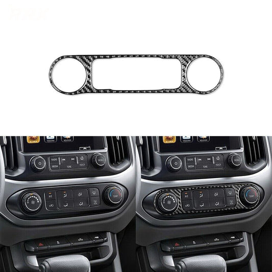 Carbon Fiber AC Air Conditioning Button Panel Cover Trim for Colorado for CANYON 15-22