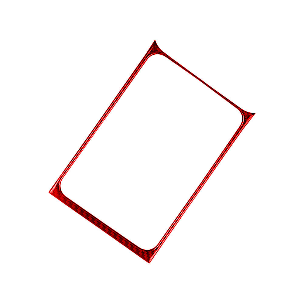 Red Center Water Cup Holder Frame Carbon Fiber Trims for VW for Golf 8 MK8 GTI 20-21