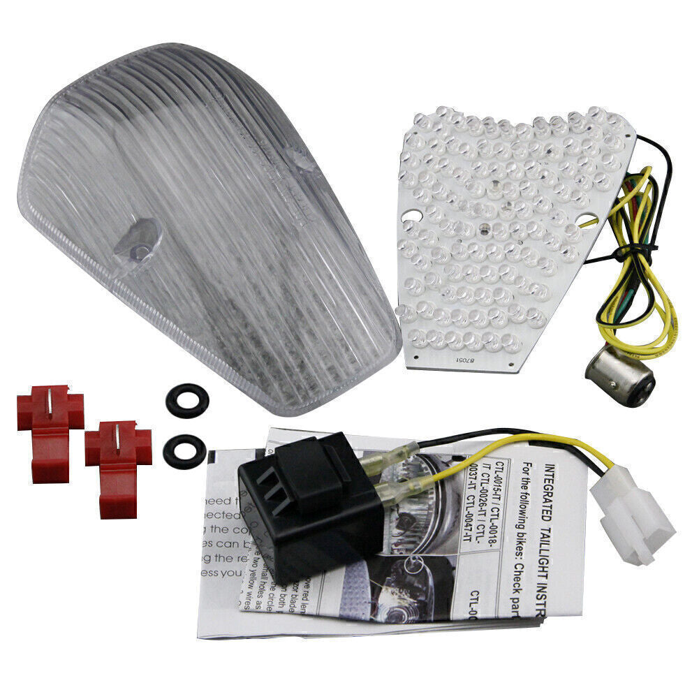Clear LED Integrated Tail Light Turn Signals Fit for Honda VTX1300 1800 2002 CUSTOM