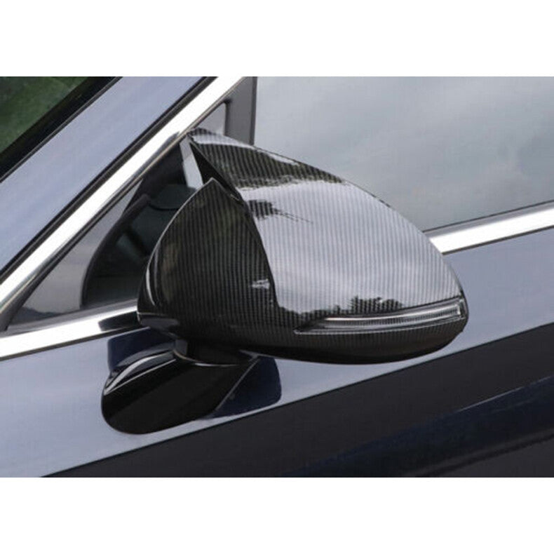 for Hyundai Sonata 2020-2023 Carbon Fiber Horn Side Rear View Mirror Cover Trim
