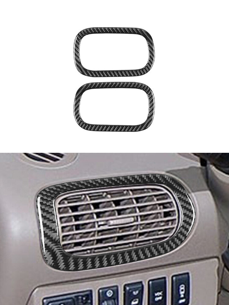 2Pcs Left-right Air Vents Trim Cover Carbon Fiber for Nissan Quest 2004-2006