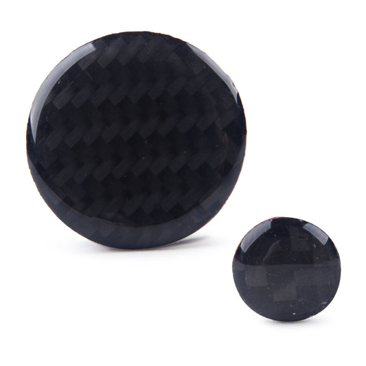 Carbon Fiber Central Console Volume Media Button Knob Cover Trim Fit for Mazda3