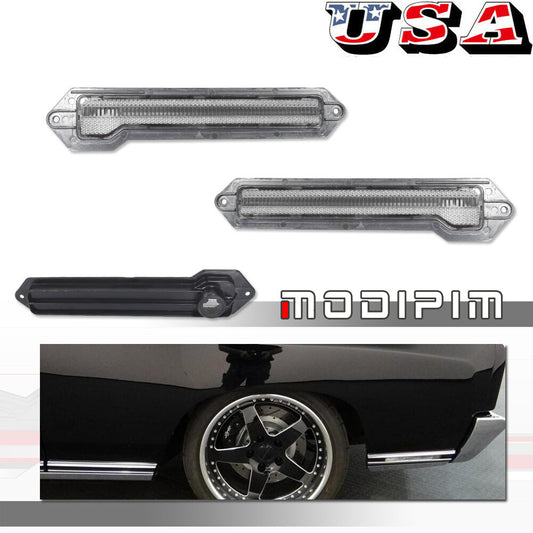 Front and rear transparent side marker light lenses are suitable for 1970-1972 for Chevrolet Monte Carlo.