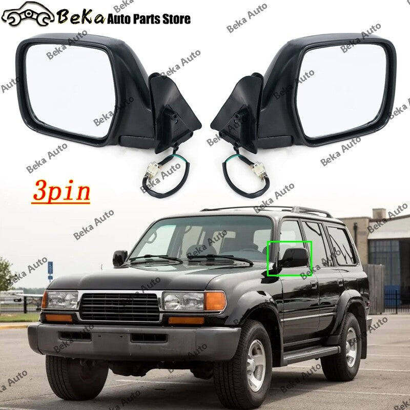 1Pair for Toyota for Land Cruiser 80 LC80 1992-1997 Outside Door Rearview Mirror