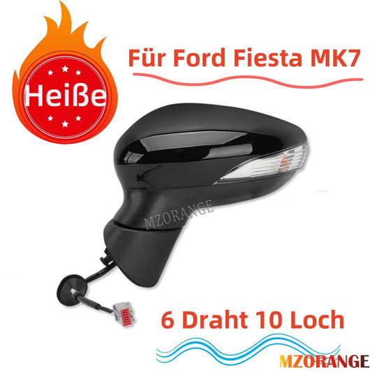 F¨¹r for Ford Fiesta MK7 2013-2017 6 Pins Linke Au?enspiegel Elektronisch Beheizt
