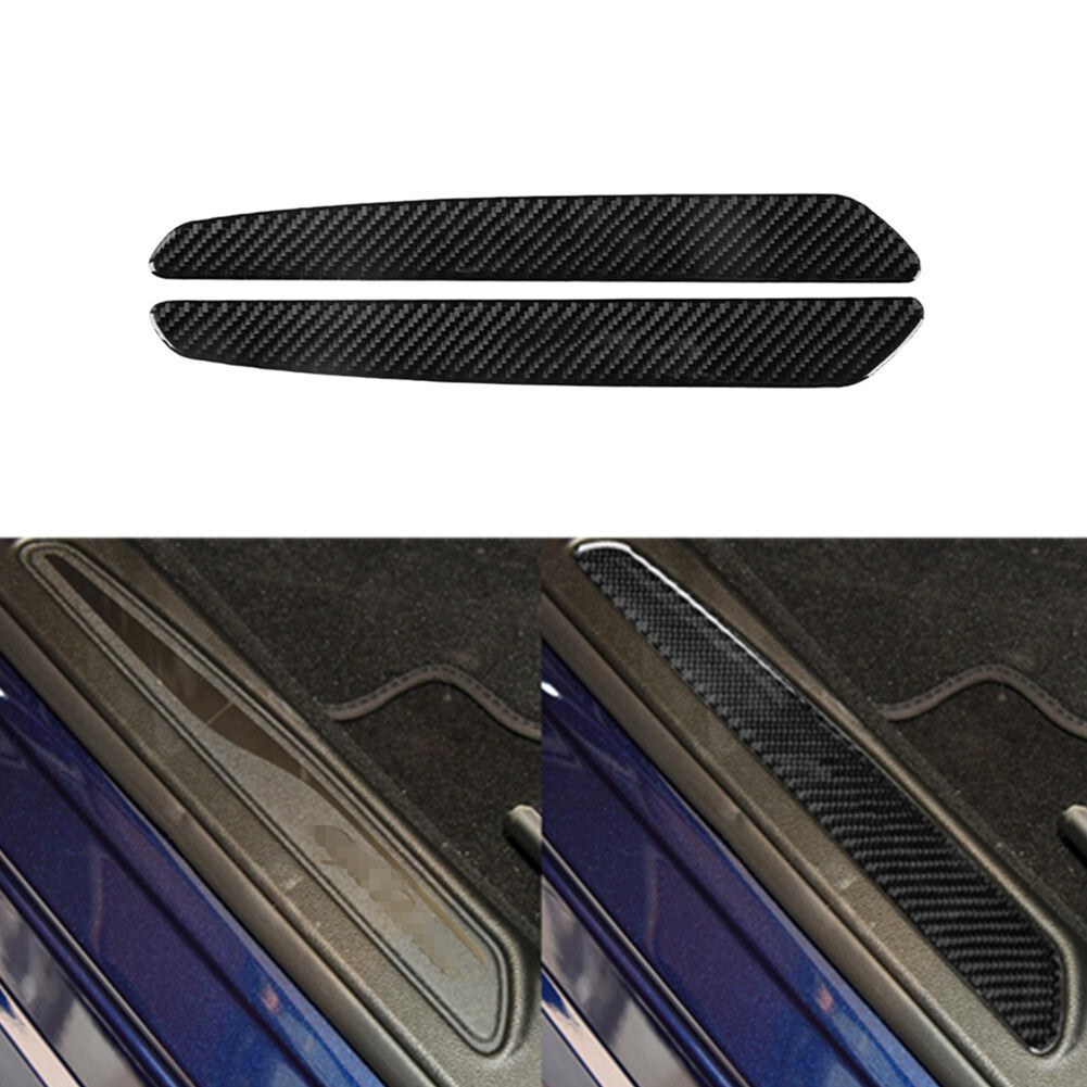 Carbon Fiber Interior Door Sill Guard Cover Trim for Alfa Romeo Giulia 2017-2019