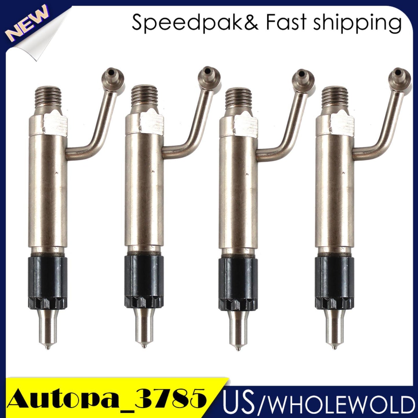 4x Fuel Injectors 729503-53100 Fits For Yanmar Komatsu 3D84 4D84E 4TNE88 Engine