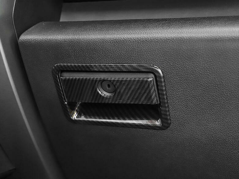 for Ford F150 F-150 15-2020 Carbon Fiber for Co -Pilot Storage Box Handle Bowl Trim
