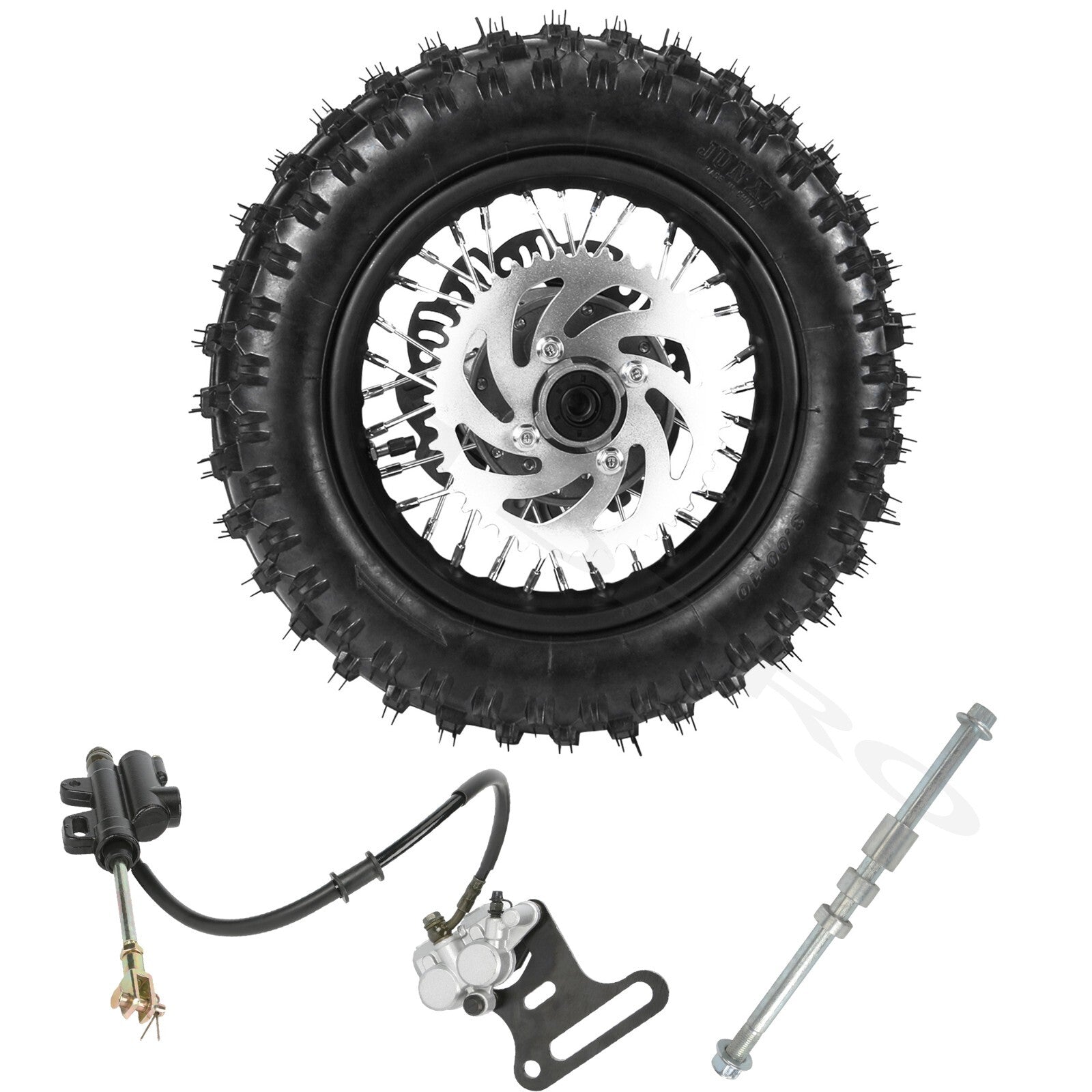 10-inch rear wheel 3.00-10 tire rim disc brake kit for pit bikes TTR50 CRF50 SSR 70CC