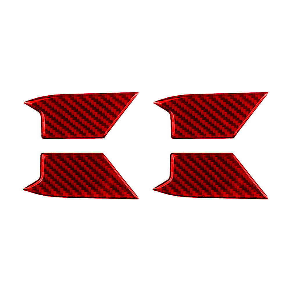 Red for VW for Golf 8 MK8 GTI 2021 Carbon Fiber Interior Door Handle Bowl Cover Trim