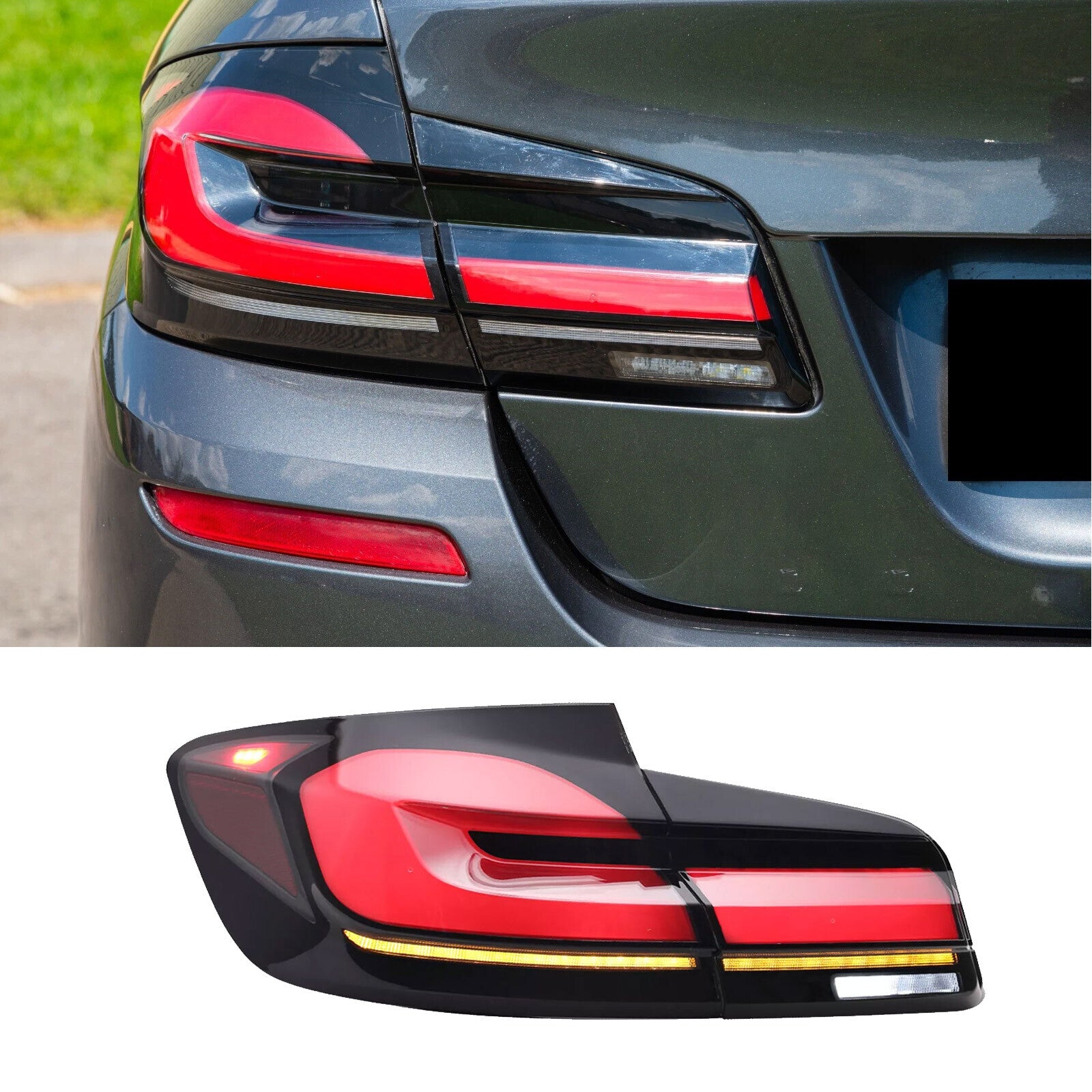 LED TAIL LIGHTS for BMW 5 SERIES F10 F18 M5 2011-2017 SEQUENTIAL REAR LAMPS