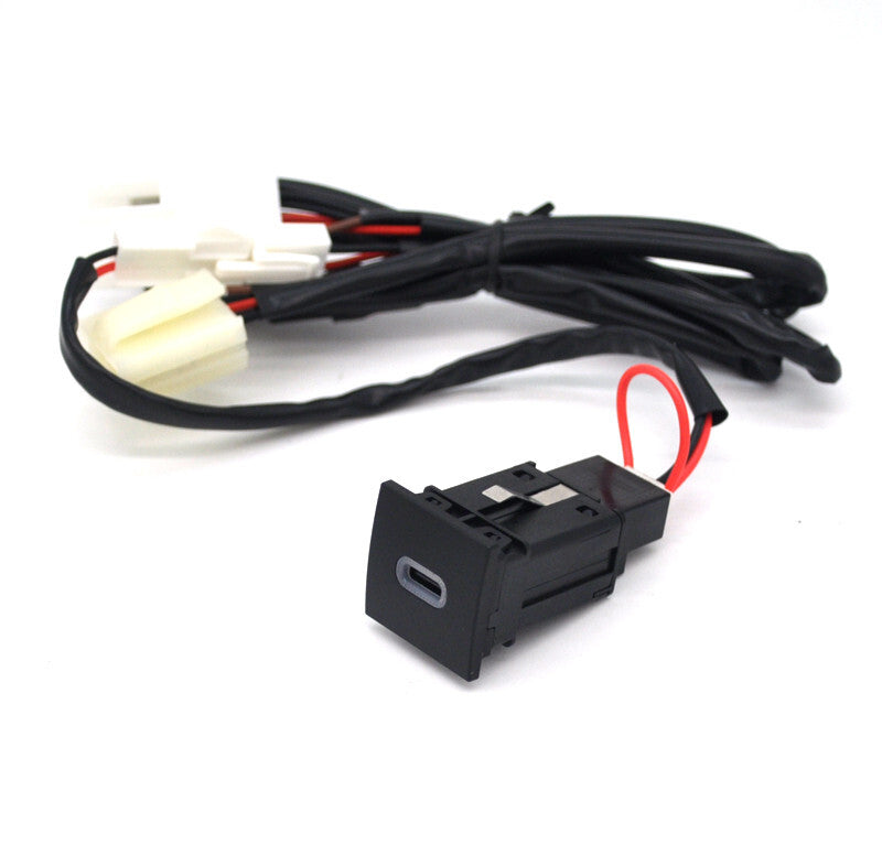 USB Type C Charger switch adaptor socket Cable for vw touran 11-15 iphone8 10 13