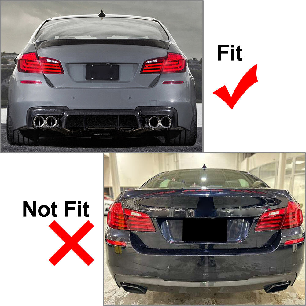 Rear Bumper Diffuser Quad Exhausts FIT for BMW F10 M5 2011-2016