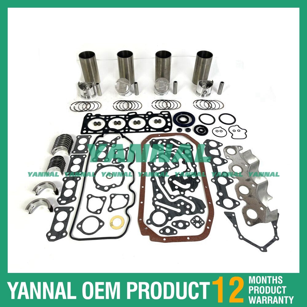 4-piece 4G33 overhaul and rebuild kit with gaskets and bearings for Mitsubishi diesel engines